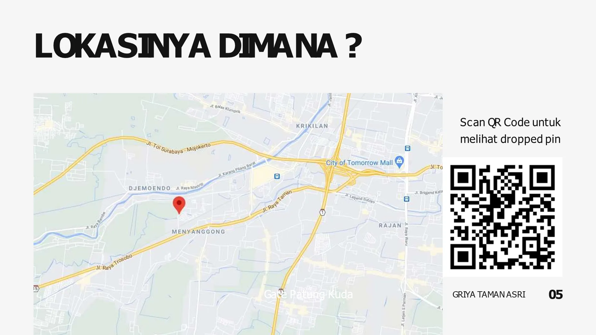 Jual Rumah di JL GRIYA TAMAN ASRI TAWANGSARI TIMUR Taman Sidoarjo Jawa Timur - Rumah Surabaya - Perumahan Griyo Taman Asri - ASA INDONESIA 085235111122 - BRIGHTON REAL ESTATE