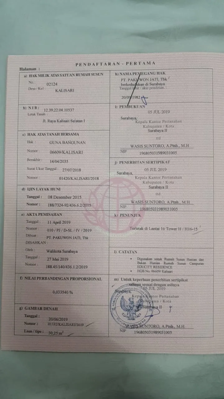 Jual Apartment di EDUCITY PAKUWON CITY Mulyorejo Surabaya Jawa Timur - Dijual apartment full furnished Educity - ASA INDONESIA 085235111122 - BRIGHTON REAL ESTATE