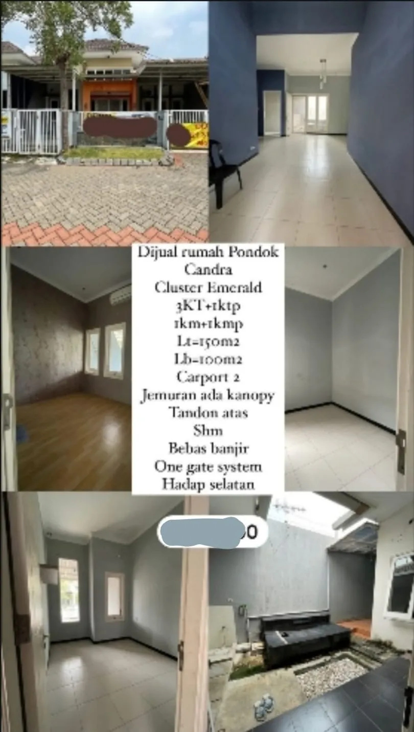 Jual Rumah di EMERALD DELIMA TIMUR PondokTjandra Sidoarjo Jawa Timur - Rumah Pondok Tjandra dekat sport club Sidoarjo dekat MERR - ASA INDONESIA 085235111122 - BRIGHTON REAL ESTATE
