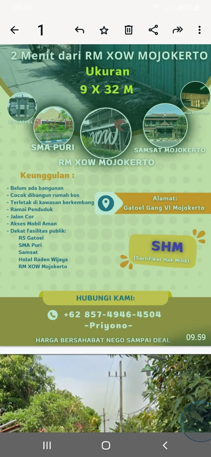 Jual Tanah di DUSUN GATOEL Puri Mojokerto Jawa Timur - Jual Tanah - ASA INDONESIA 085235111122 - BRIGHTON REAL ESTATE