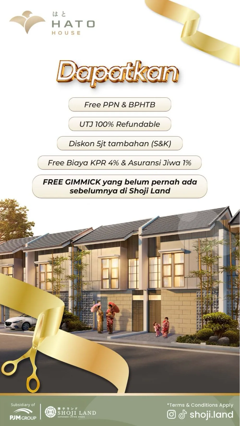 Jual Rumah di SHOJILAND HATO HOUSE Candi Sidoarjo Jawa Timur - HATO HOUSE (SHOJILAND) RUMAH GAYA JEPANG - ASA INDONESIA 085235111122 - BRIGHTON REAL ESTATE