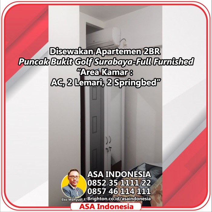 Sewa Apartment di PUNCAK BUKIT GOLF B Dukuh Pakis Surabaya Jawa Timur - Apartment PBG (Puncak Bukit Golf) Surabaya 2BR Siap Huni