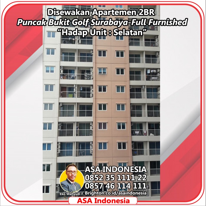 Sewa Apartment di PUNCAK BUKIT GOLF B Dukuh Pakis Surabaya Jawa Timur - Apartment PBG (Puncak Bukit Golf) Surabaya 2BR Siap Huni