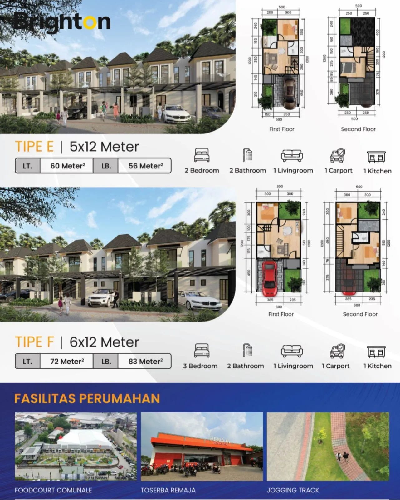 Jual Rumah di JL GUNTUNG KEPATIHAN Menganti Gresik Jawa Timur - Rumah 2 Lantai  Surabaya Barat Opra City - NUP 5 Juta - ASA INDONESIA 085235111122 - BRIGHTON REAL ESTATE