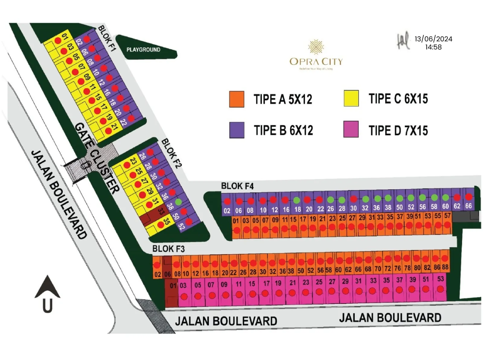 Jual Rumah di JL GUNTUNG KEPATIHAN Menganti Gresik Jawa Timur - Rumah 2 Lantai  Surabaya Barat Opra City - NUP 5 Juta - ASA INDONESIA 085235111122 - BRIGHTON REAL ESTATE