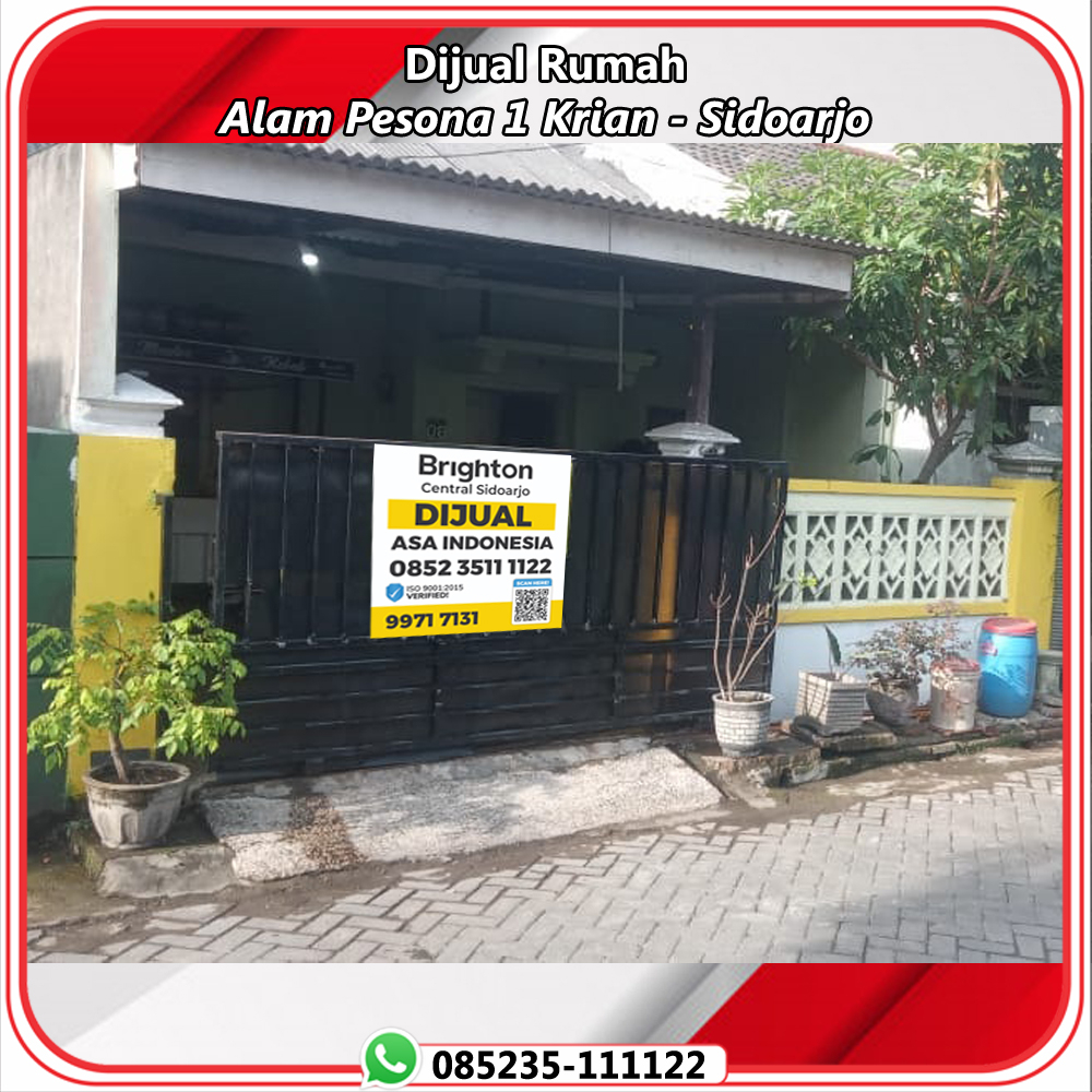 Jual Rumah di ALAM PESONA 1 Krian Sidoarjo Jawa Timur - Rumah Siap Huni Alam Pesona 1 Krian Sidoarjo - ASA INDONESIA 085235111122 - BRIGHTON REAL ESTATE