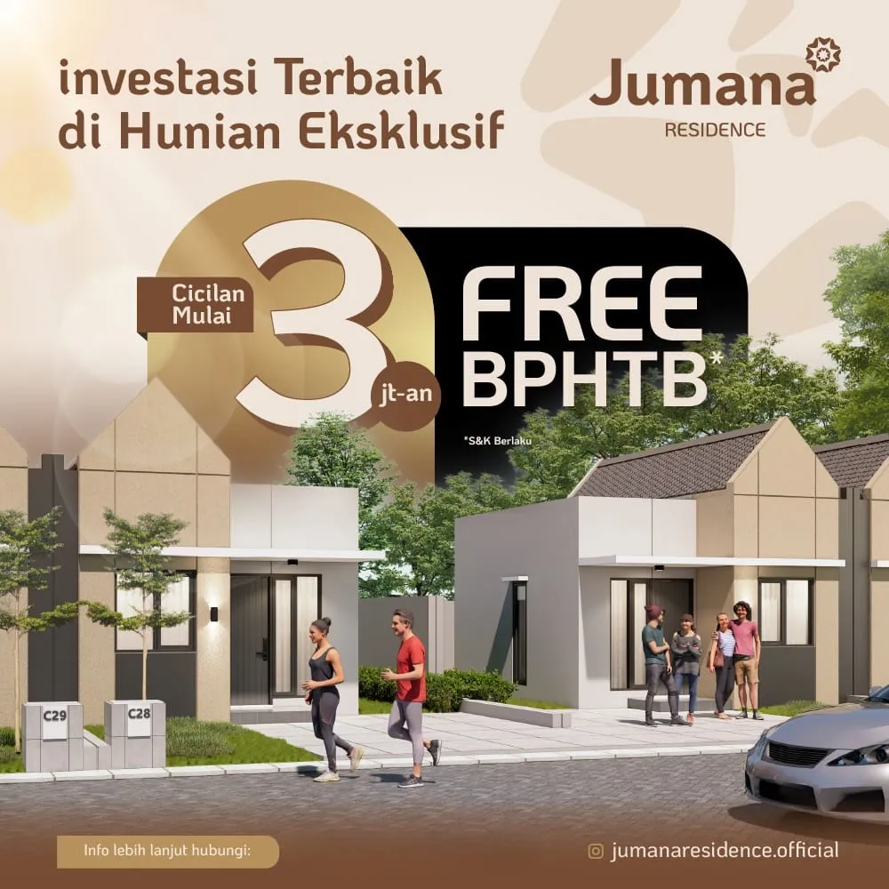 Jual Rumah di RAYA KREMBUNG Krembung Sidoarjo Jawa Timur - Rumah Tipe Ghani - Jumana Residence Krembung Sidoarjo - ASA INDONESIA 085235111122 - BRIGHTON REAL ESTATE