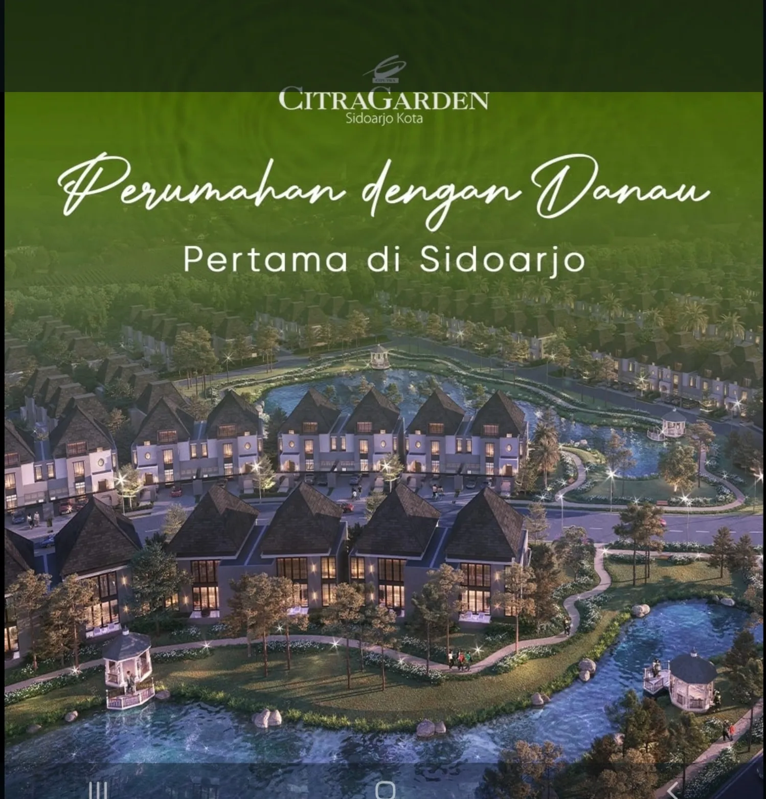 Jual Rumah di PAGERWOJO BUDURAN Buduran Sidoarjo Jawa Timur - RUMAH MEWAH DENGAN DANAU PERTAMA DI KOTA SIDOARJO - ASA INDONESIA 085235111122 - BRIGHTON REAL ESTATE