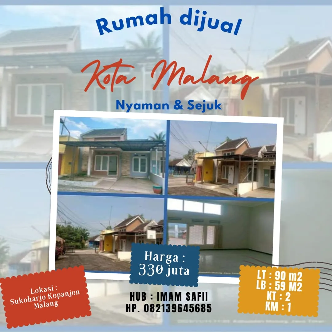 Jual Rumah di SUKOHARJO Kepanjen Malang Jawa Timur - RUMAH DIJUAL MURAH LOKASI KEPANJEN MALANG - ASA INDONESIA 085235111122 - BRIGHTON REAL ESTATE