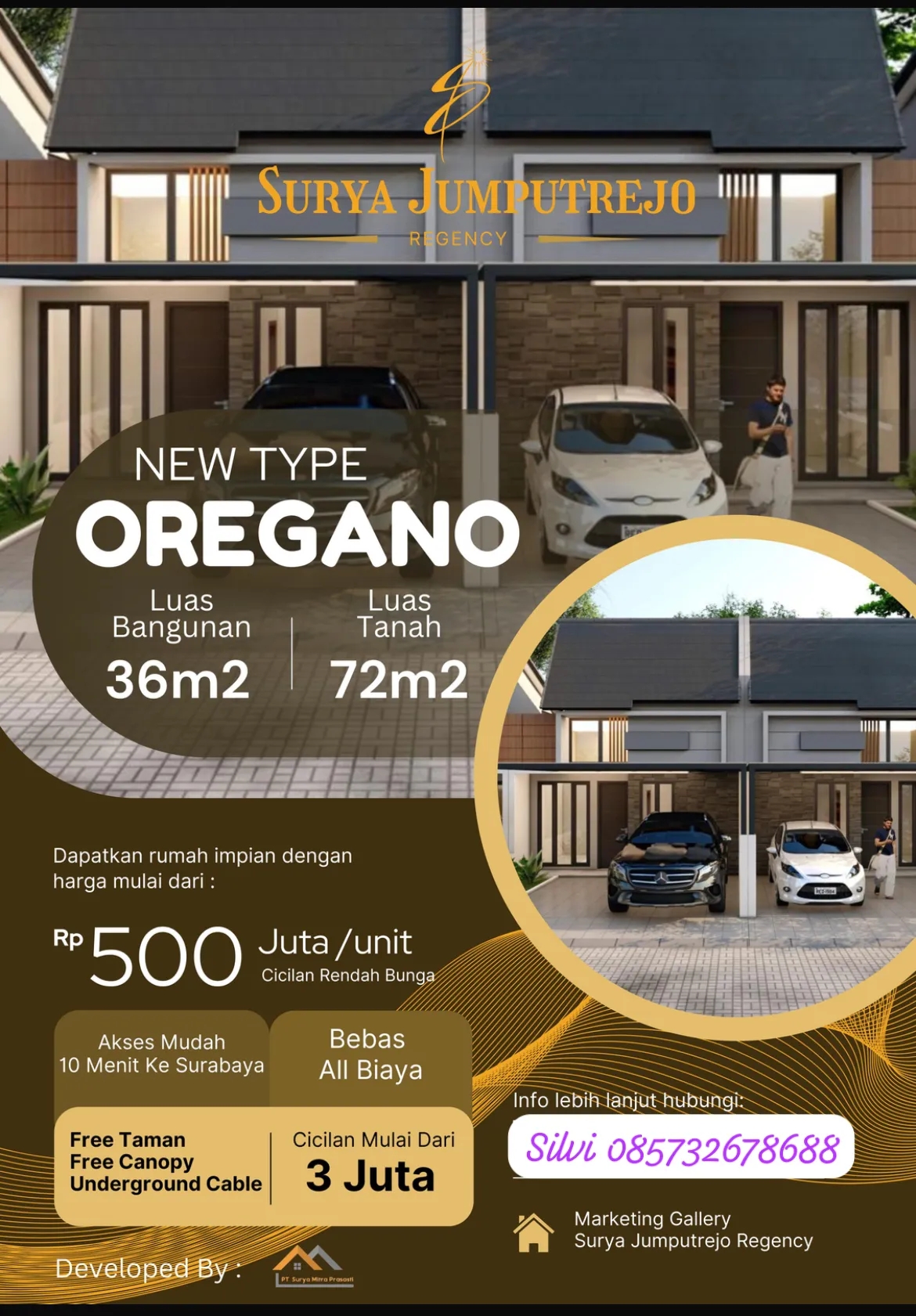 Jual Rumah di SURYA JUMPUTREJO REGENCY Sukodono Sidoarjo Jawa Timur - Rumah Dijual Sidoarjo - ASA INDONESIA 085235111122 - BRIGHTON REAL ESTATE